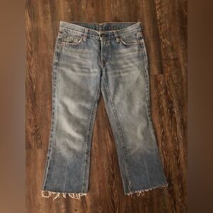 7 For All Mankind Light Wash Cropped Jeans- size 29
